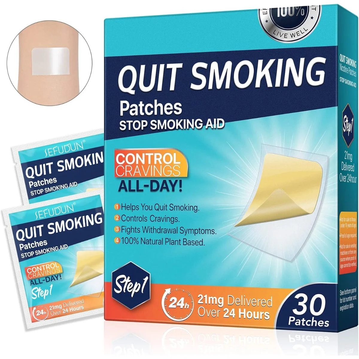 nengmiaokeji Nengmiaokeji Quit Smoking Patches Smoking Cessation Aid 30 Count 30 COUNT weight: 30count