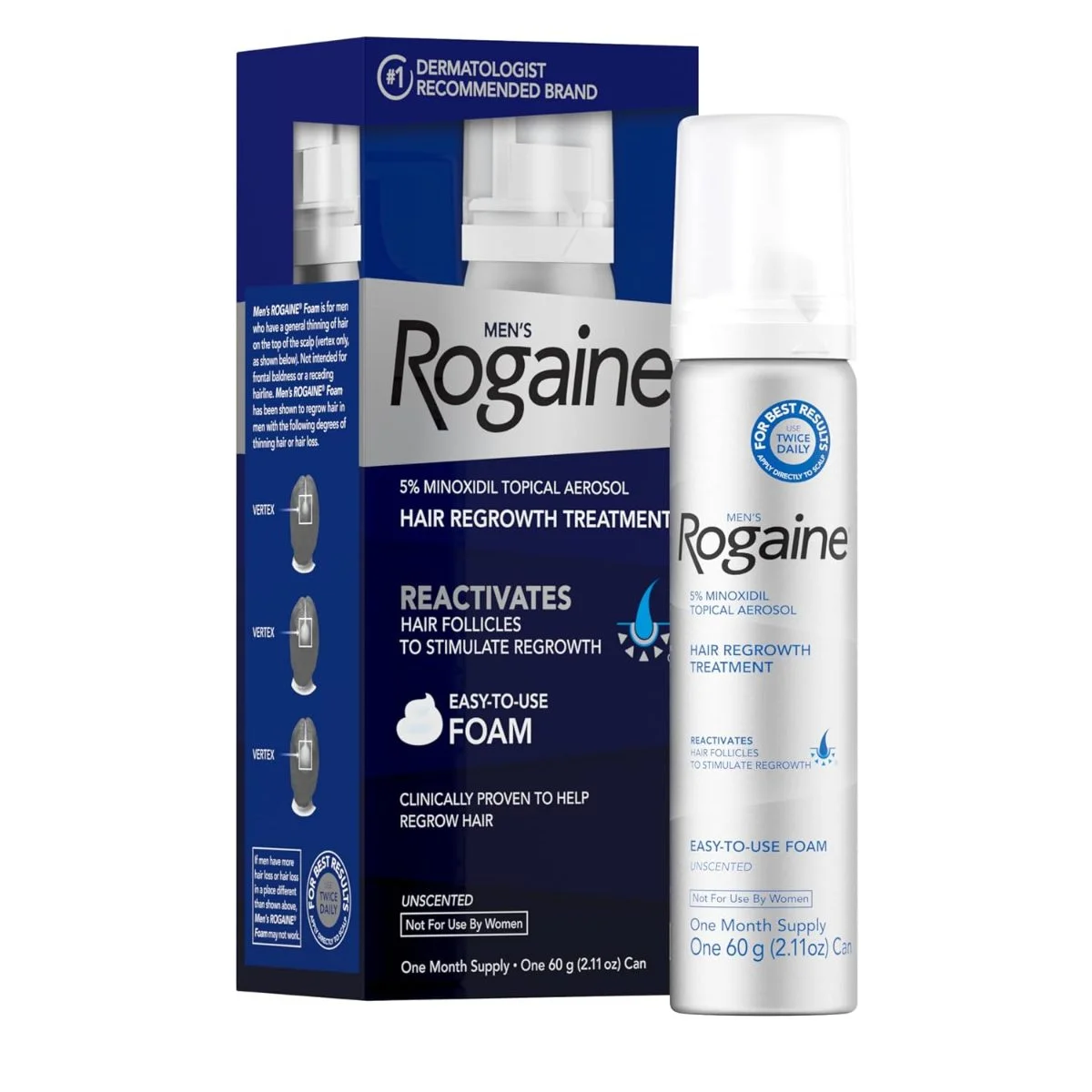 Rogaine Rogaine Minoxidil Foam For Hair Regrowth Supply 60 g weight: 60g